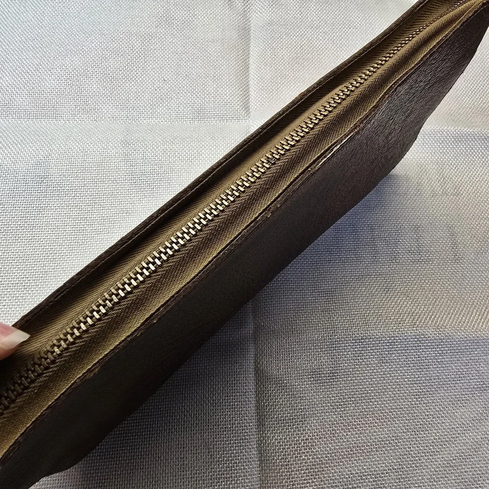 Vtg 1951 Midland‎ Co-Op Advertising Leather Valuable Documents Folder Zipper